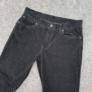 Levi Strauss Co Mens Corduroy Pants Black W29 L30 Straight Leg Cotton